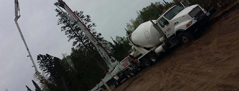 Concrete Pump on Paquette Rd, Thunder Bay Concrete Contractor